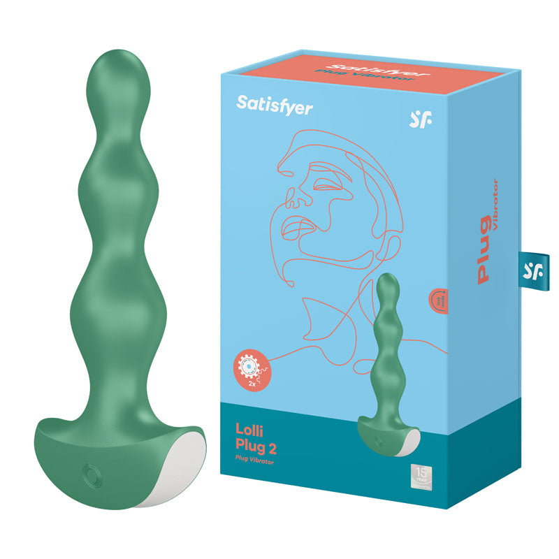Satisfyer Lolli-Plug 2 – Vibrating Anal Beads Plug Green > Anal Range > Vibrating Butt Plugs