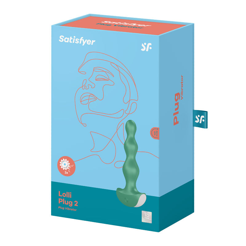 Satisfyer Lolli Plug 2 Green - Intimate Anal Toy 3.5 Inch Butt Plugs - Vibrating