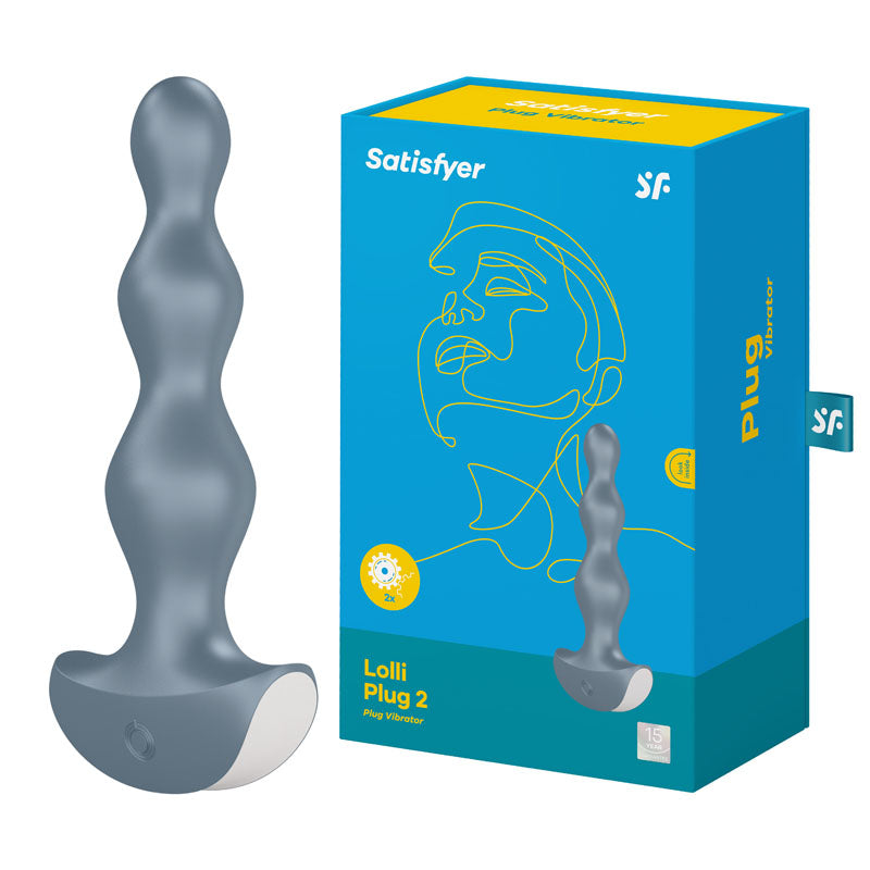 Satisfyer Lolli-Plug 2 – Vibrating Anal Beads with Three Progressive Beads and Dual Motors Grey > Anal Range > Anal Beads
