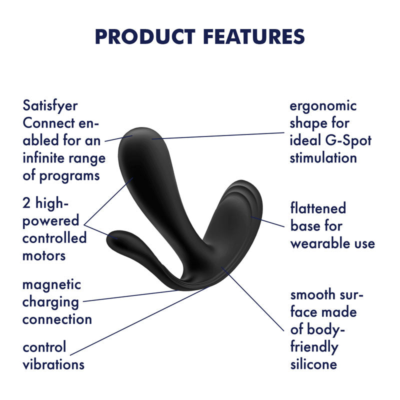 Satisfyer Top Secret Wearable Vibrator in Black Panty Vibrators