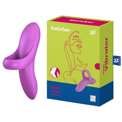 Satisfyer Bold Lover Dark USB Rechargeable Finger Stimulator Pink Finger Stimulator