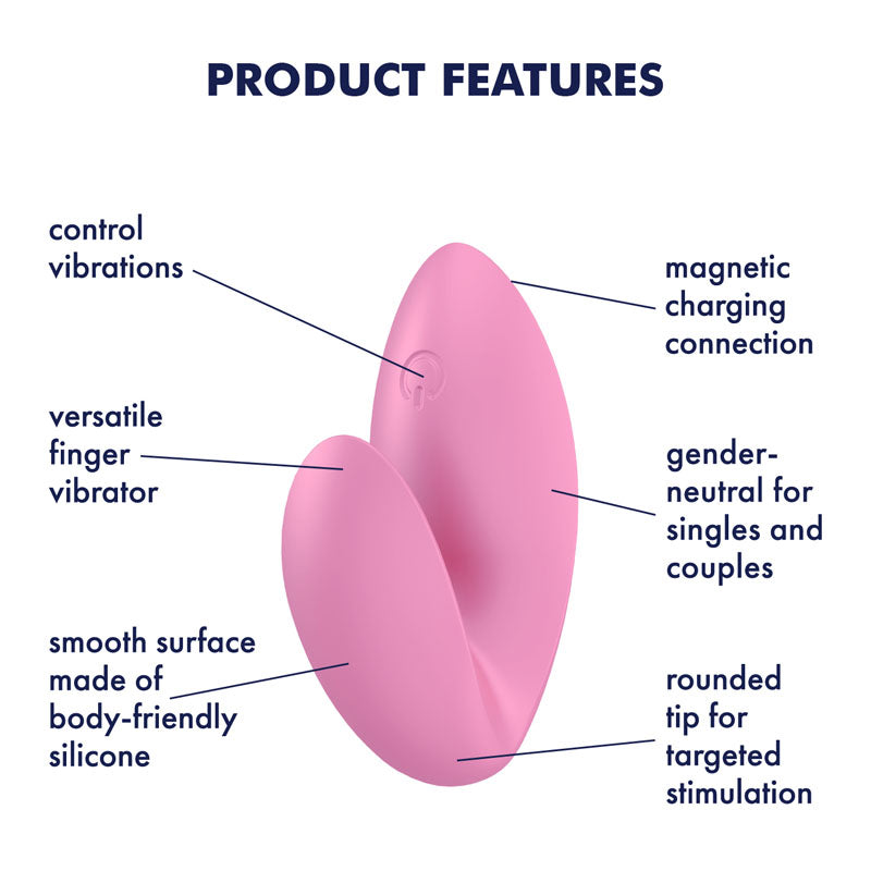 Satisfyer Love Riot Pink Waterproof Finger Vibrator with 12 Vibration Modes > Vibrators > Finger Vibrators