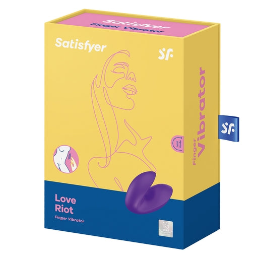 Satisfyer Love Riot Purple Finger Vibrator Waterproof Medical Silicone with 12 Vibration Modes Default Title Finger Stimulator
