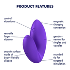 Satisfyer Love Riot Finger Vibrator – Waterproof Medical Silicone with 12 Vibration Modes > Vibrators > Finger Vibrators
