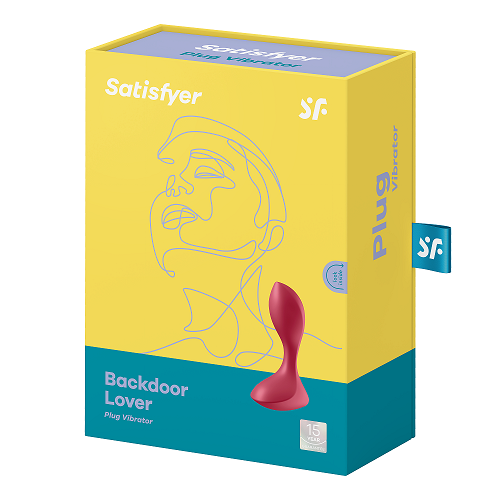 Satisfyer Backdoor Lover Red Silicone Anal Plug Vibrator 10 cm Length 3.5 cm Width 12 Vibration Settings Waterproof Default Title Butt Plugs - Vibrating