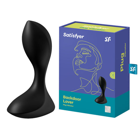 Satisfyer Backdoor Lover Black - Elegant Anal Plug Black Butt Plugs - Vibrating