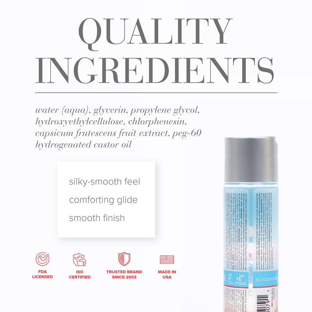 JO H2O Warming Water-Based Lubricant (120 mL) – Silky Warming Lubricant > Lube > Water Based