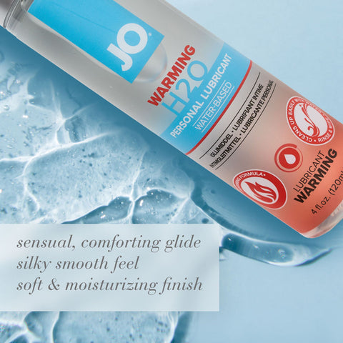 JO H2O Warming Water-Based Lubricant (60 mL) – Silky Warming Lube Water Based Lube