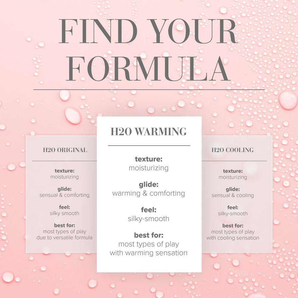 JO H2O Warming Water-Based Lubricant (60 mL) – Silky Warming Lube Water Based Lube