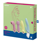 Satisfyer Marvelous Four – USB Rechargeable 4-in-1 Vibrator with Four Attachments Coloured > Sex Toys For Ladies > Air Pulsation