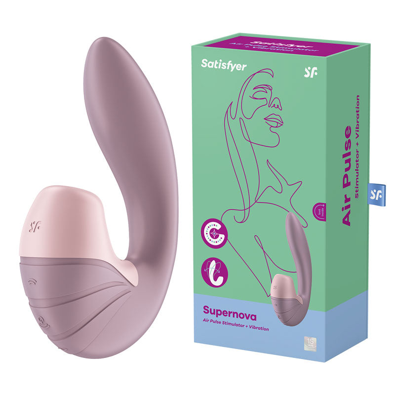 Satisfyer Supernova G-Spot Clit Suction Vibrator Old Rose