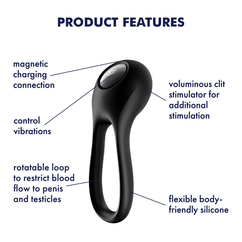 Satisfyer Majestic Duo – USB Rechargeable Vibrating Cock Ring > Cock Ring > Vibrating