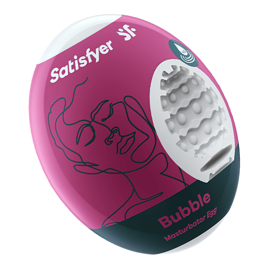 Satisfyer Masturbator Egg Bubble Compact Pleasure Device Pink Strokers - Cup|Egg