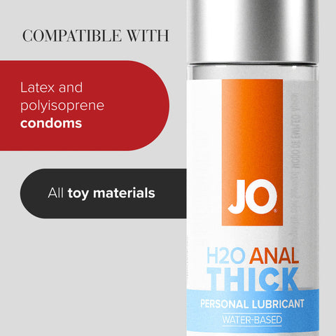 JO H2O Anal Thick (60 mL) – Water-Based Thick Anal Lubricant > Lube > Anal