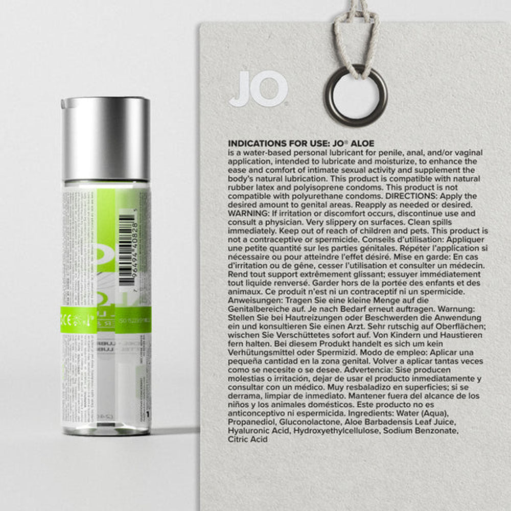 JO Aloe – Water-Based Lubricant with Aloe and Hyaluronic Acid 120ml Bottle > Lube > Water Based
