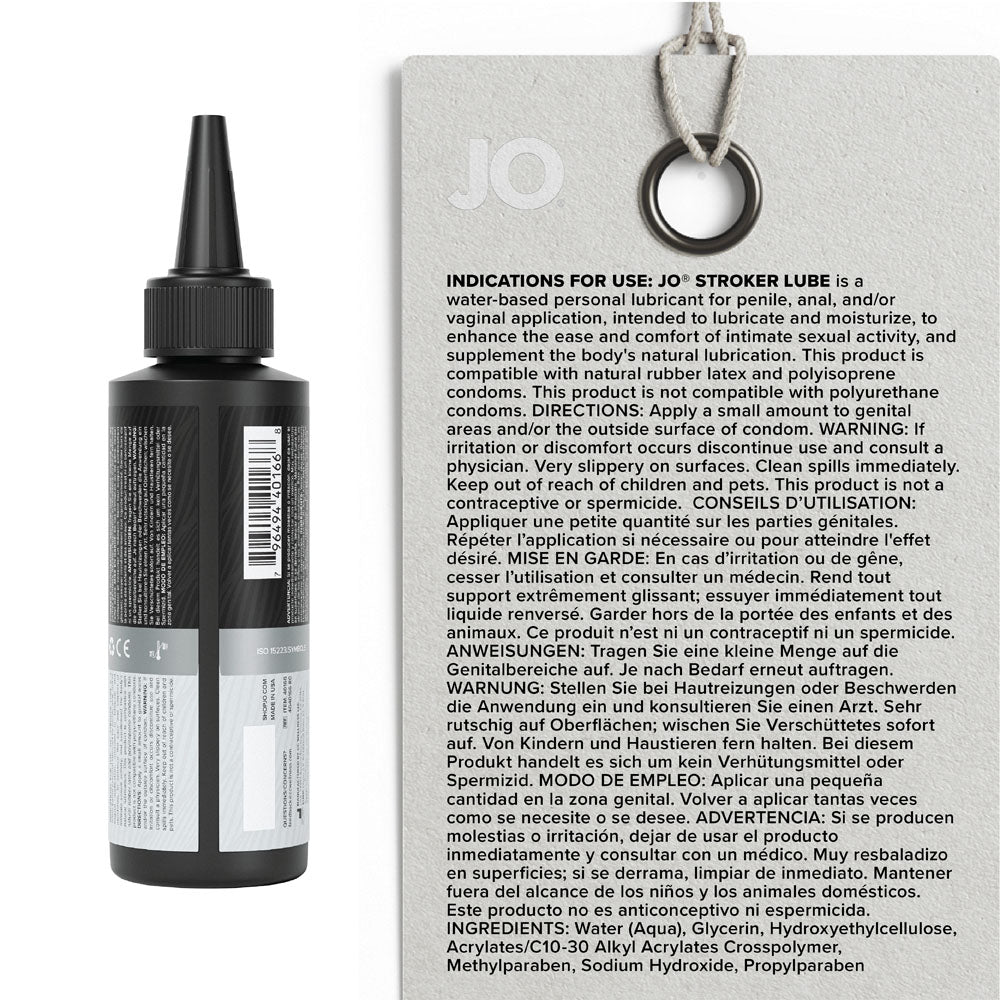 JO Stroker Lube – Water-Based Lubricant 120 ml Bottle > Lube > Water Based