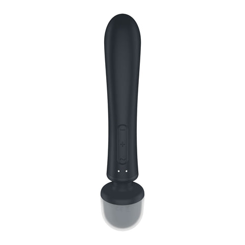 Satisfyer Triple Lover Grey Hybrid Wand and Rabbit Vibrator with 12 Vibration Modes and Waterproof Design VIBRATORS-RABBIT-MULTI