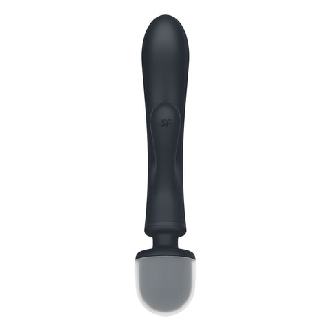 Satisfyer Triple Lover Grey Hybrid Wand and Rabbit Vibrator with 12 Vibration Modes and Waterproof Design VIBRATORS-RABBIT-MULTI