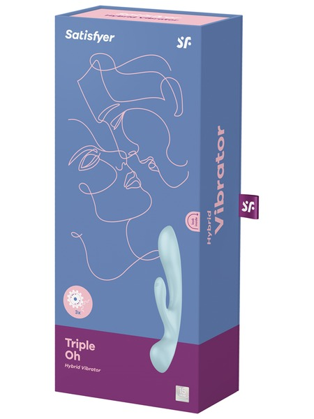 Satisfyer Triple Oh – Double Stimulation Rechargeable Silicone Vibrator > Vibrators > Ladies > Rabbit