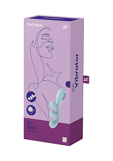 Satisfyer Tri Ball 2 Multi Vibrator Light Blue with Adjustable Wire and Three Powerful Motors Default Title Vibrators