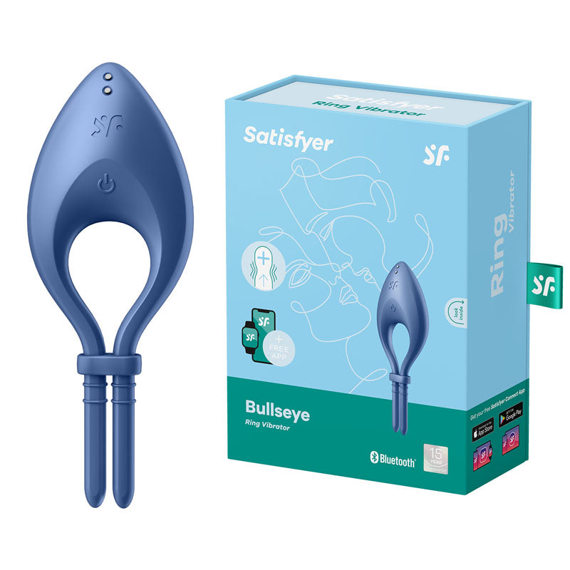 Satisfyer Bullseye – Adjustable Vibrating Lasso Cock Ring Blue > Cock Ring > Vibrating Main image