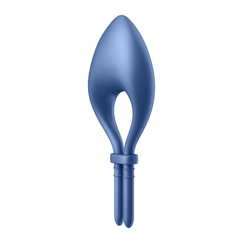 Satisfyer Bullseye Vibrating Adjustable Lasso Cock Ring Blue Cock Rings Vibrating