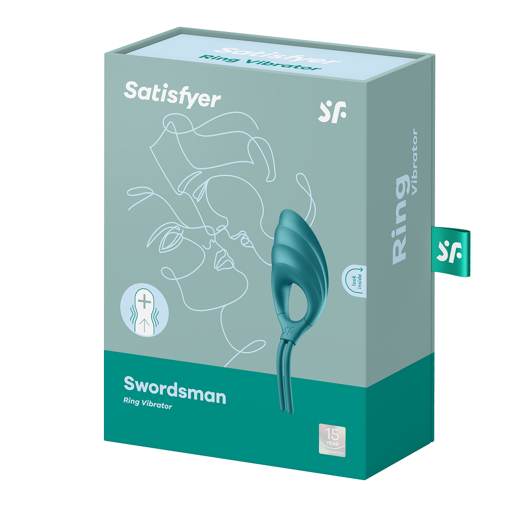 Satisfyer Swordsman (Green) – Adjustable Silicone Cock Ring Vibrator Default Title > Sex Toys > Couples Toys