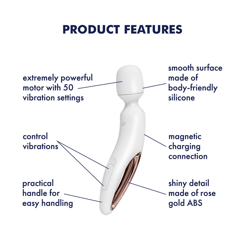 Satisfyer Wand-erland Rose Gold Rechargeable Massage Wand Vibrators