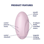 Satisfyer Vulva Lover 3 USB Rechargeable Air Pulse Clitoral Stimulator - Pink
