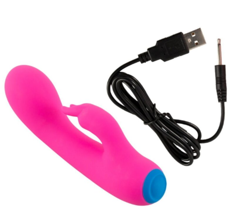Bunt 7 Inch Rabbit Vibrator in Pink | Silicone Body > Vibrators > Ladies > Rabbit