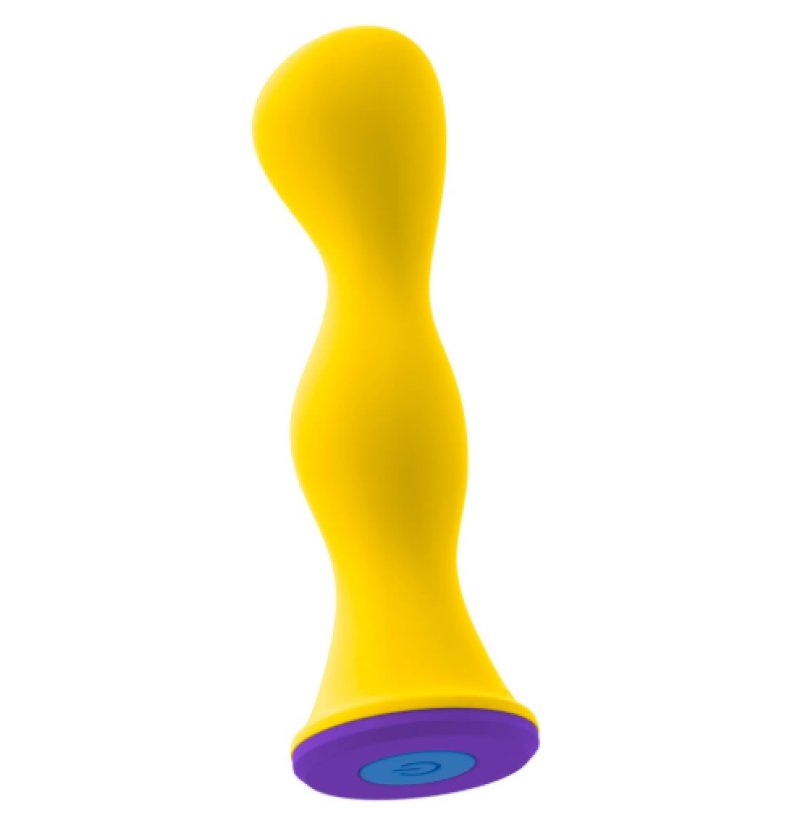 Bunt Anal Vibrator Soft Touch Silicone 12.6 cm Yellow and Purple