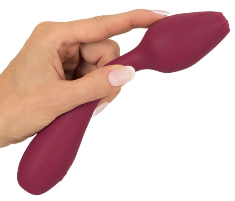 Rose Bendable G-Spot Vibrator in Pink, 7 Inches