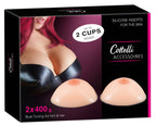 Cottelli Silicone Breasts 400 g Per Breast Up to 2 Cup Size Bigger Soft Skin-Friendly Inserts