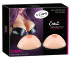 Cottelli Silicone Breasts 600g Pair Natural Skin Tone Up to 2 Cup Sizes Bigger