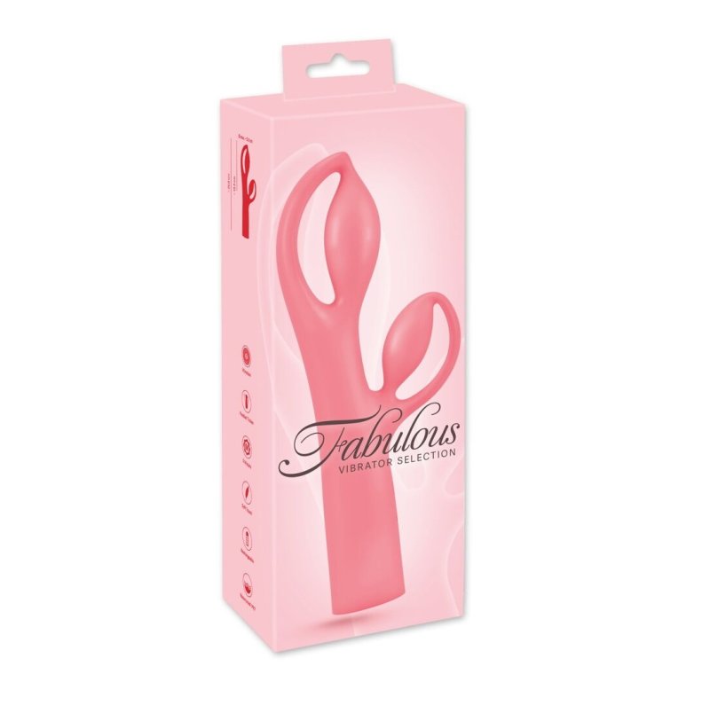 Fabulous Vibrator Pink Dual Motor Waterproof Silicone Vibrator