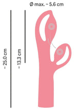 Fabulous Vibrator Pink Dual Motor Waterproof Silicone Vibrator