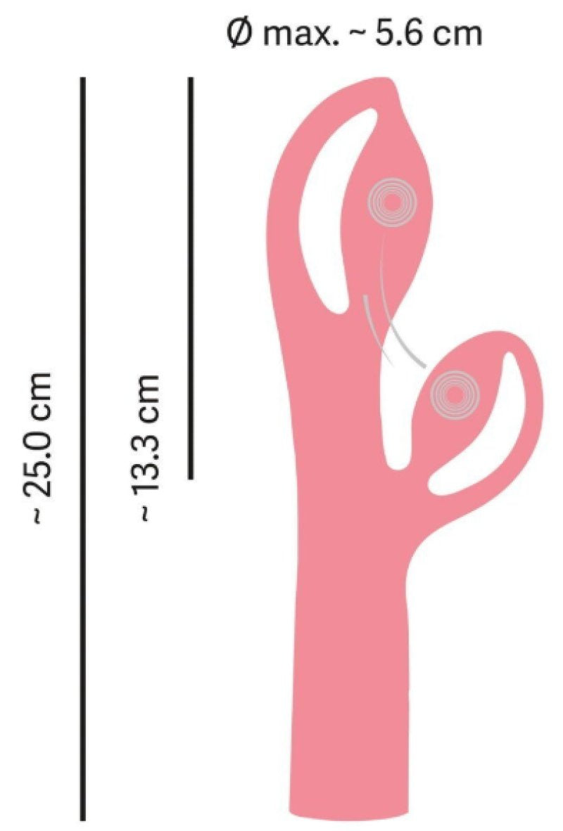 Fabulous Vibrator Pink Dual Motor Waterproof Silicone Vibrator