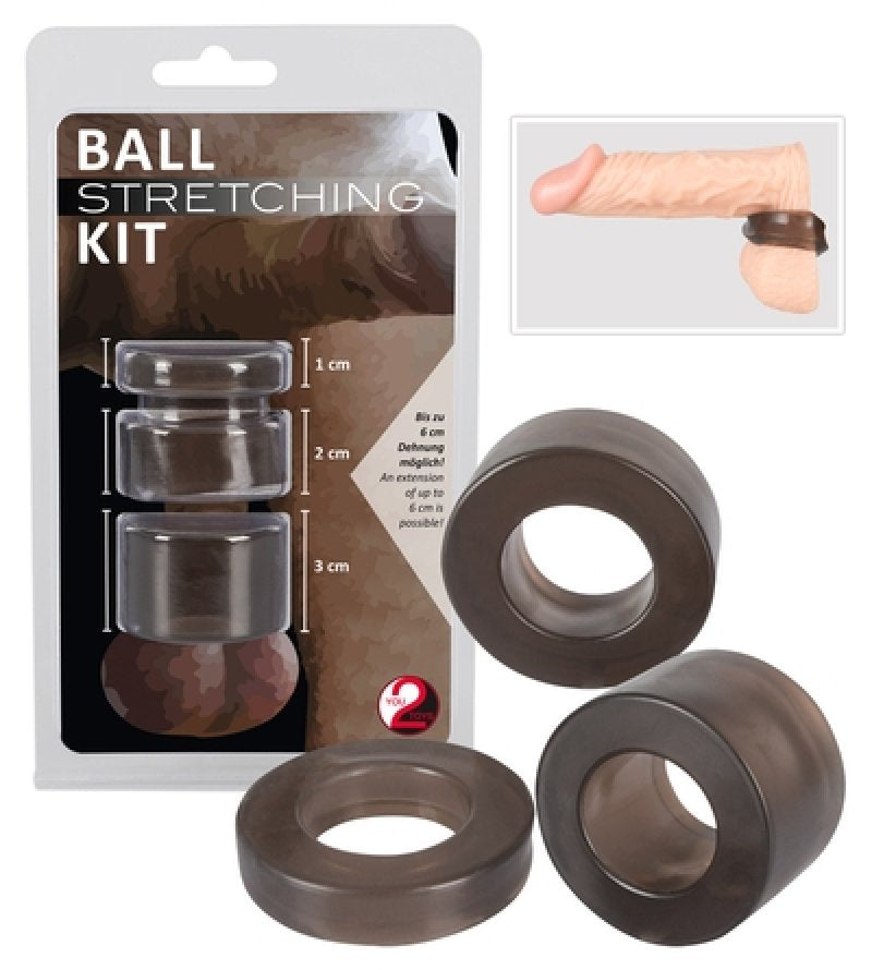 Ball Stretching Kit Set of 3 Flexible TPR Rings 2.5 cm Inner Diameter Scrotum Rings