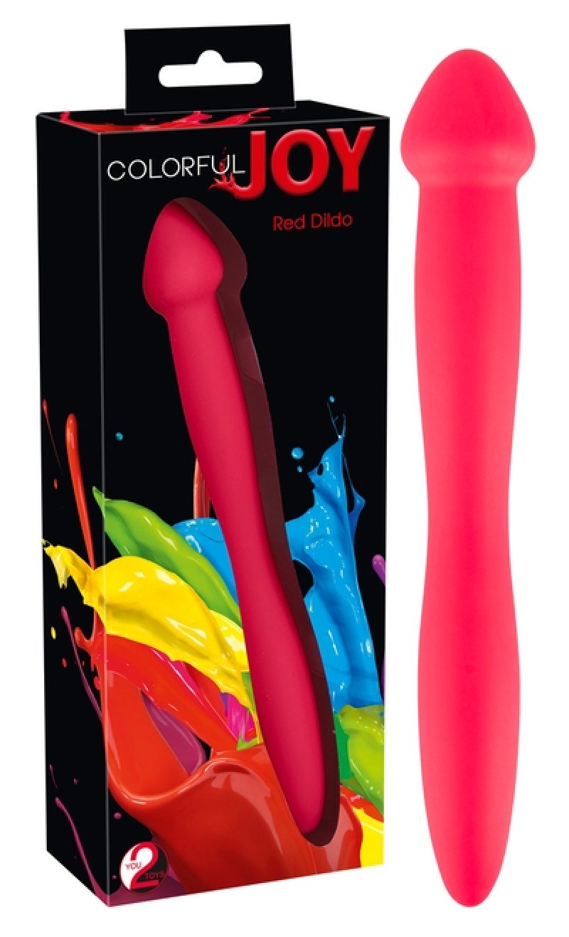 Colorful Joy Red Dildo with Vibrant Colors and 8 Inch Length