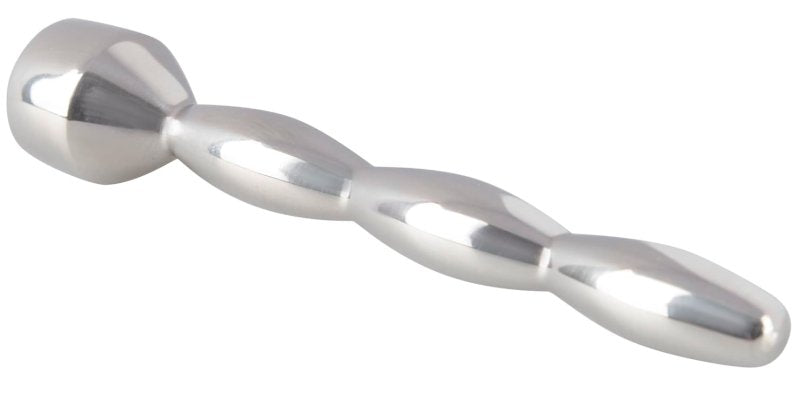 Penis Plug Jewellery Pin in Silver and Black, Small Size Main image