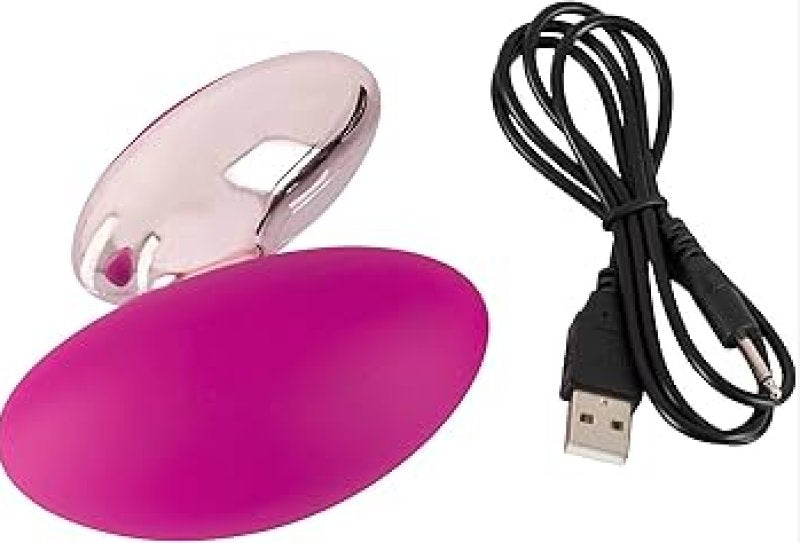 Couples Choice Massager Pink Silicone 9.3 cm x 5.5 cm with 10 Vibration Modes