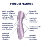 Satisfyer Pro 2 Plus Vibration Clitoral Stimulator – Splash-Proof Clitoral Massager Device > Sex Toys For Ladies > Air Pulsation