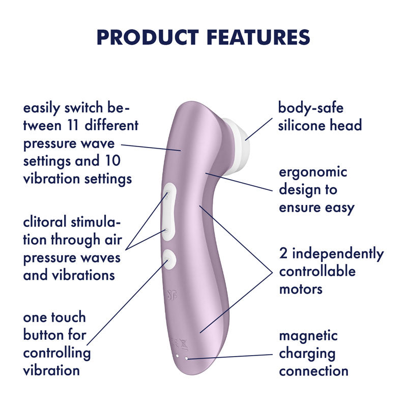 Satisfyer Pro 2 Plus Vibration Clitoral Stimulator – Splash-Proof Clitoral Massager Device > Sex Toys For Ladies > Air Pulsation