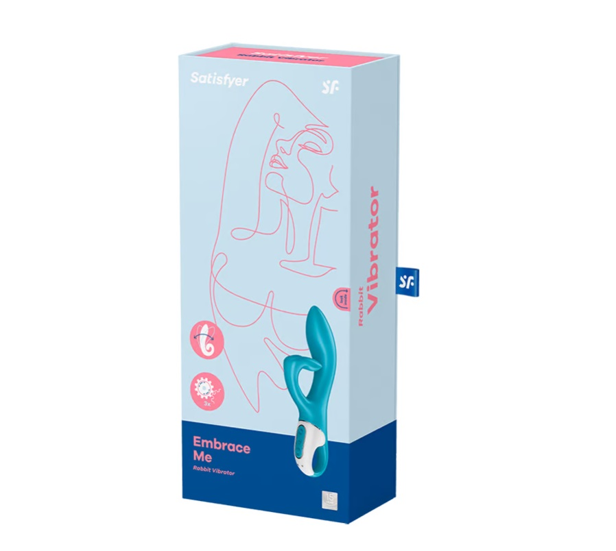 Satisfyer Embrace Me Rabbit Vibrator Turquoise with Dual Motor Stimulation Default Title VIBRATORS-RABBIT