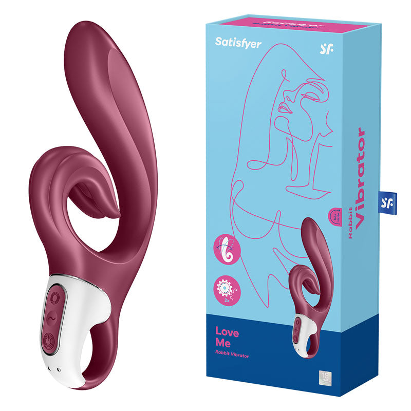 Satisfyer Love Me 22cm Rabbit Vibrator Red | Waterproof Silicone > Vibrators > Ladies > Rabbit