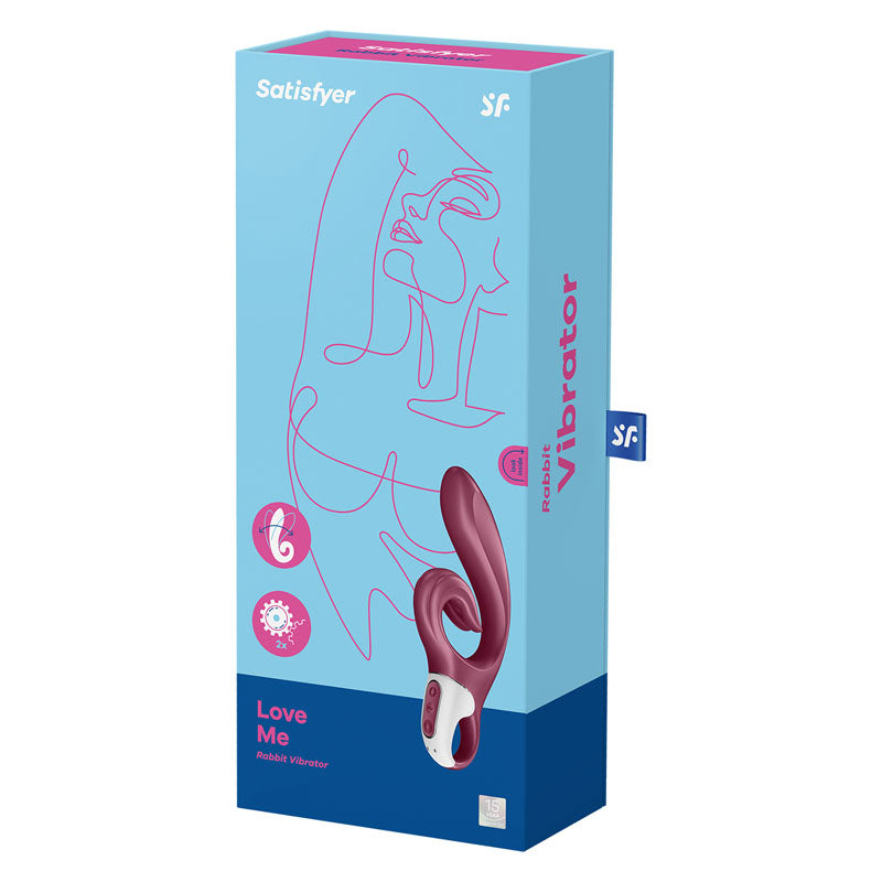 Satisfyer Love Me 22cm Rabbit Vibrator Red | Waterproof Silicone > Vibrators > Ladies > Rabbit