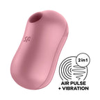Satisfyer Cotton Candy USB Recharge Air Pulsation Clitoral Stimulator Light Red