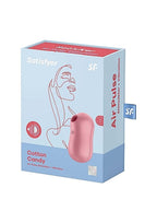 Satisfyer Cotton Candy Silicone Pressure Wave Vibrator Light Red > Sex Toys For Ladies > Air Pulsation