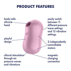 Satisfyer Cotton Candy Silicone Pressure Wave Vibrator > Sex Toys For Ladies > Air Pulsation
