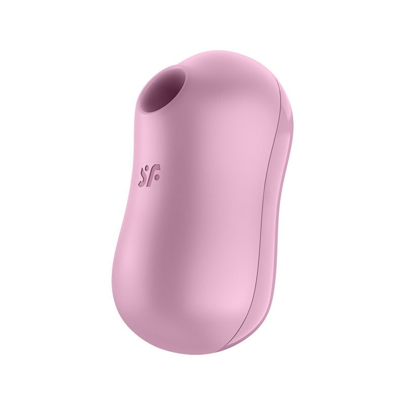 Satisfyer Cotton Candy Lilac Compact Oval Lay-On Vibrator with Pressure Waves and Vibration Vibrating Pads